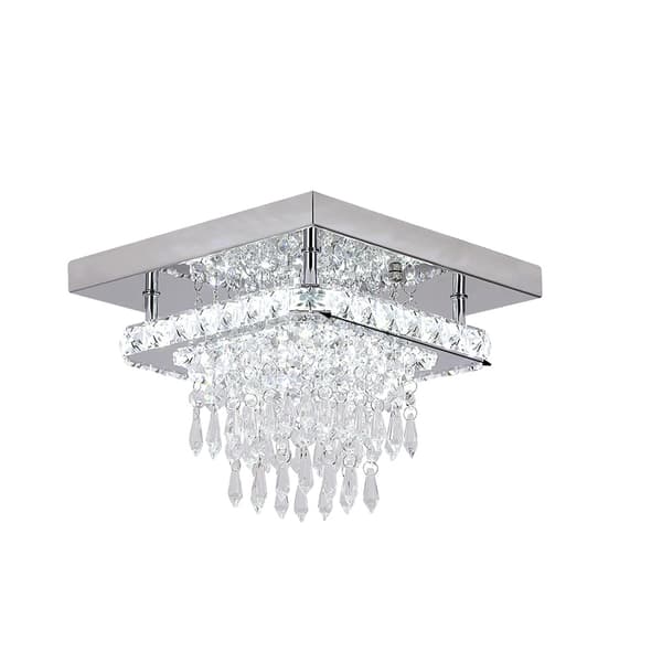 Moderne Krystal LED Loftlampe, Stilfuldt Design, Energi Effektiv,Varm Hvid, C 25X25cm
