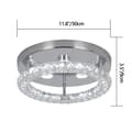 Miniatyrbillede 2 af 2: Krystal Loftlampe, Skiftelige Lystyper, Elegant Design i Rustfrit Stål,Varm Hvid, Dia30cm B