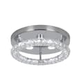 Miniatyrbillede 1 af 2: Krystal Loftlampe, Skiftelige Lystyper, Elegant Design i Rustfrit Stål,Varm Hvid, Dia30cm B