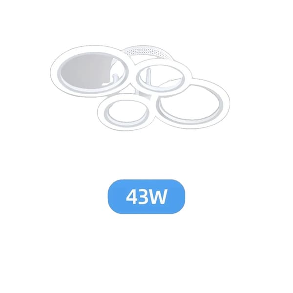 Moderne LED Krystal Lysekrone, 43W Effekt, 3 Farver Dæmpbar,4 Hoveder