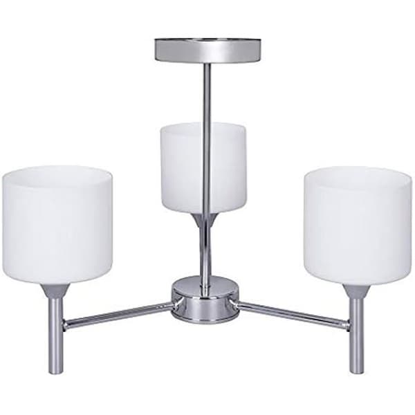 Activejet AJE-MIRA 3P pendellampa i metall och vitt glas - Klassisk stil - Integrerad LED Silver