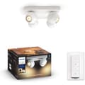 Miniatyrbild 1 av 4: Philips Hue White Ambiance BUCKRAM Spiral takspotlight 4x5,5W - Vit (fjärrkontroll ingår), Bluetooth-kompatibel
