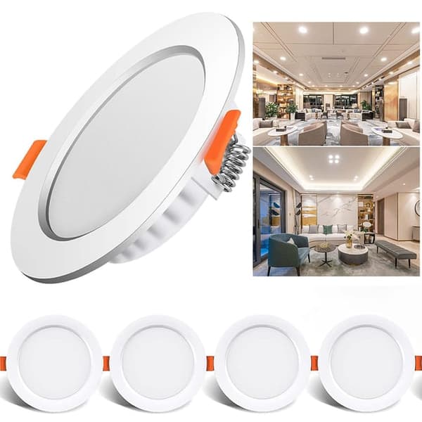 Indbygget LED-spotlight – Vandtæt IP44, Neutralt Hvidt Lys 4000K, Ultraslankt Design, Til Badeværelser og Stuer 4PCS
