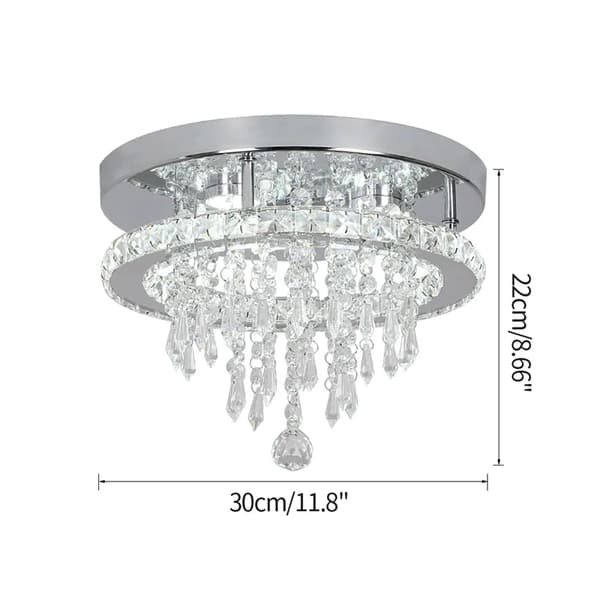 Luksus Krystal Loftlampe, Smart LED Teknologi, Fjernbetjent Betjening,Lysdæmpning, X30