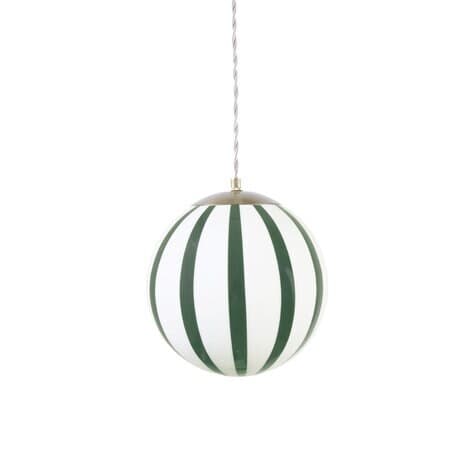 Pendant Lamp Alba Opal Green/White Small