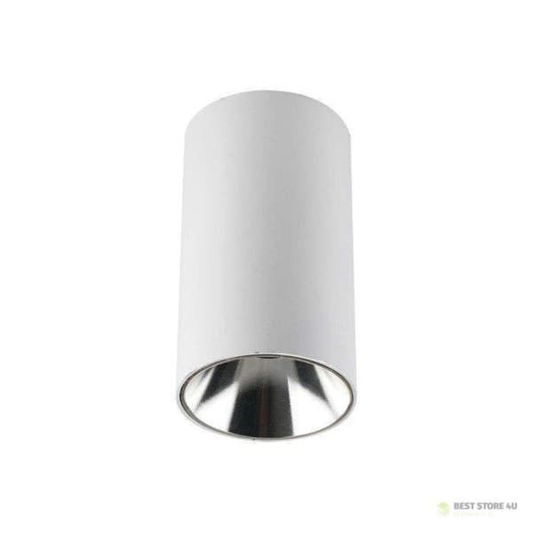 Takarmatur V-TAC GU10 Rund utanpåliggande rör Vit+Krom 80x140mm VT-882-R 3 års garanti