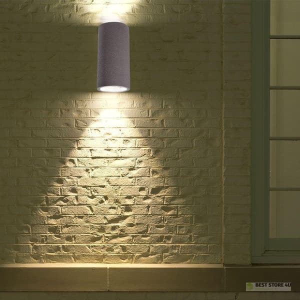 Vägglampa V-TAC BETON 2xGU10 LED Rund Ljusgrå IP20 VT-894