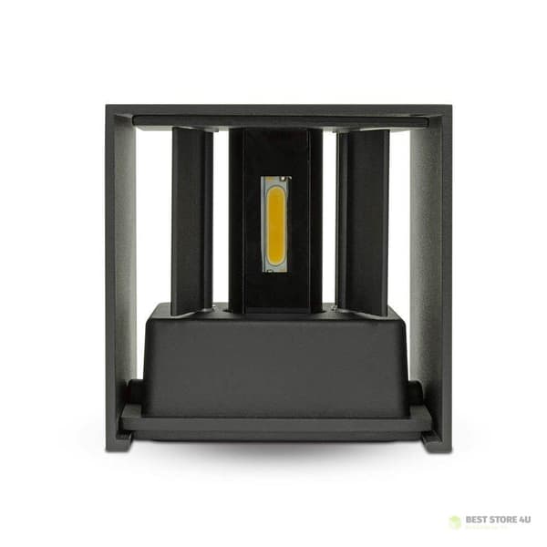 V-TAC 5W Vägglampa Uppåt-Nedjusterbar Svart Fyrkantig IP65 Bridgelux VT-759-B 3000K 700lm