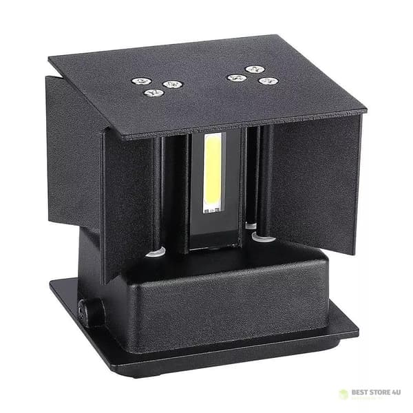 V-TAC 5W Vägglampa Uppåt-Nedjusterbar Svart Fyrkantig IP65 Bridgelux VT-759-B 3000K 700lm