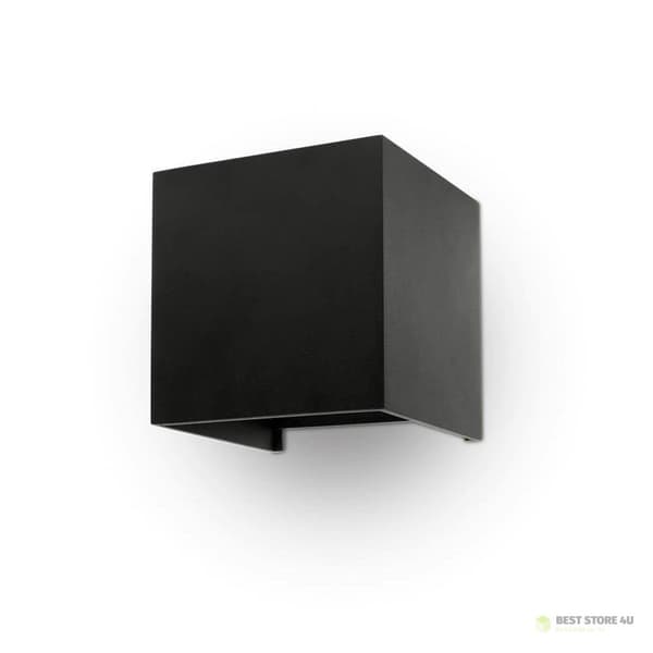 V-TAC 5W Vägglampa Uppåt-Nedjusterbar Svart Fyrkantig IP65 Bridgelux VT-759-B 3000K 700lm