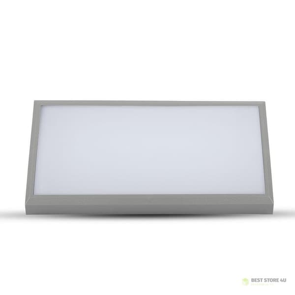 V-TAC 20W LED-seinävalaisin viisto harmaa IP65 VT-8055-N 3000K 2050lm