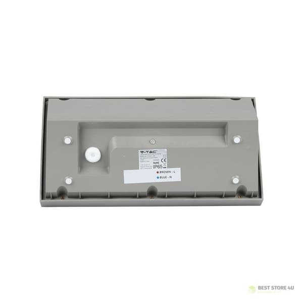 V-TAC 20W LED væglampe skrå grå IP65 VT-8055-N 4000K 2050lm