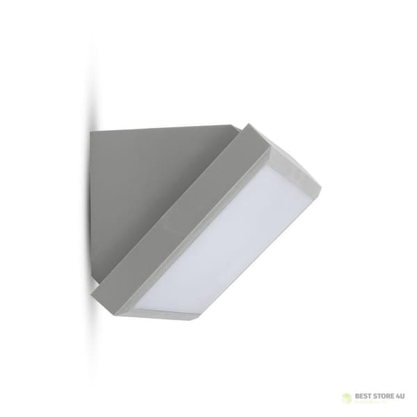 V-TAC 20W LED væglampe skrå grå IP65 VT-8055-N 4000K 2050lm