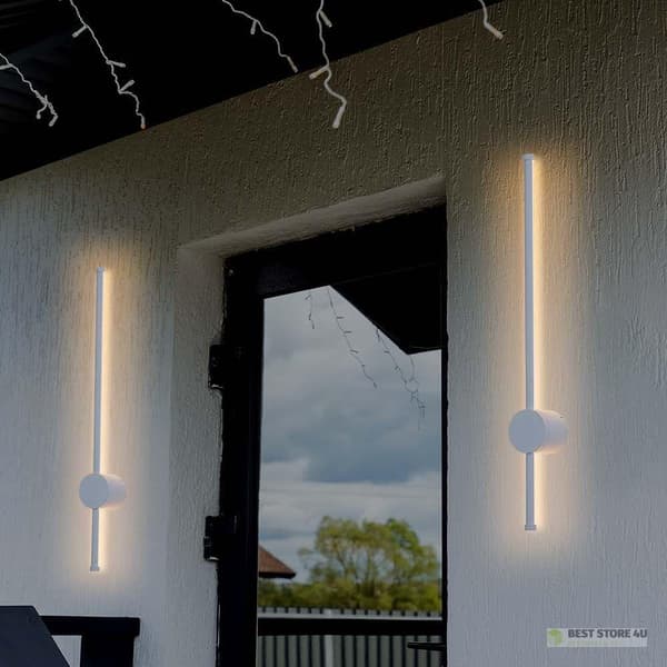 LED vægmonteret væglampe V-TAC 12W IP65 hvid 63cm VT-11112-W 4000K 1590lm