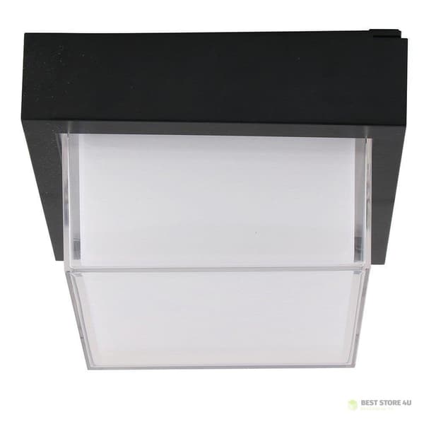 V-TAC 12W LED IP65 Sort Firkantet VT-828 3000K 1200lm Armatur