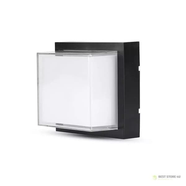 V-TAC 12W LED IP65 Sort Firkantet VT-828 3000K 1200lm Armatur
