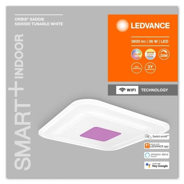 LED taklampa - LEDVANCE - ORBIS Saddie - 50x50cm - 32W - WiFi och dimbar