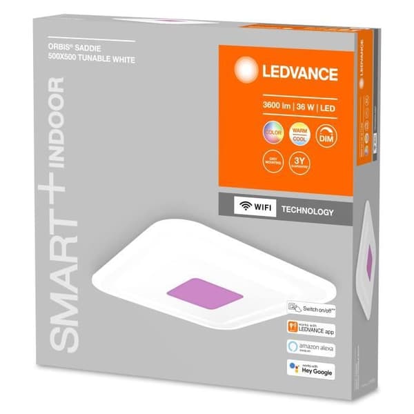 LED taklampa - LEDVANCE - ORBIS Saddie - 50x50cm - 32W - WiFi och dimbar