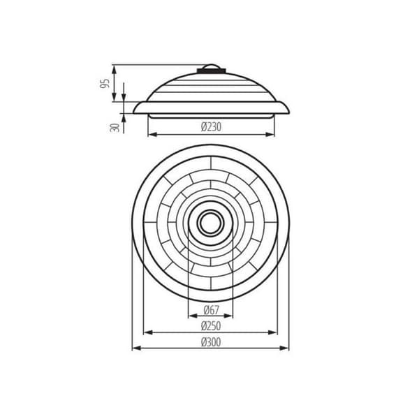 Taklampa - LED LASH - Integrerad rörelsedetektor - Vit - Metall - Modern