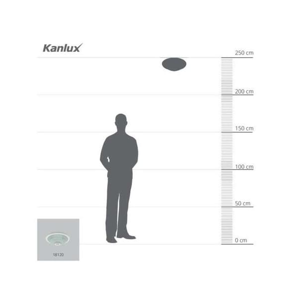 Taklampa - LED LASH - Integrerad rörelsedetektor - Vit - Metall - Modern