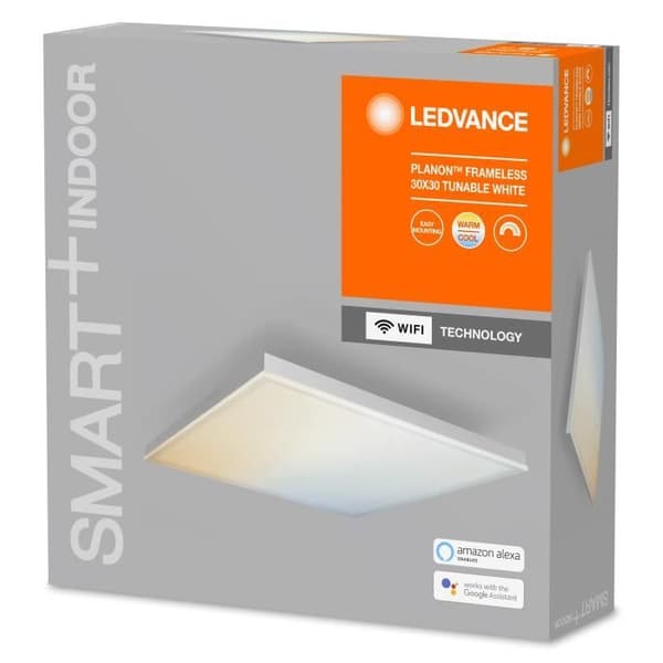 LEDVANCE Smart LED-taklampa, inomhuspanel med WiFi-teknik, variabel ljusfärg (3000K-6500K), 300mm