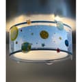 Miniatyrbild 3 av 4: DALBER Planets Taklampa - Planetmönster, L 33 cm, H 17 cm, Blå - Barnrum