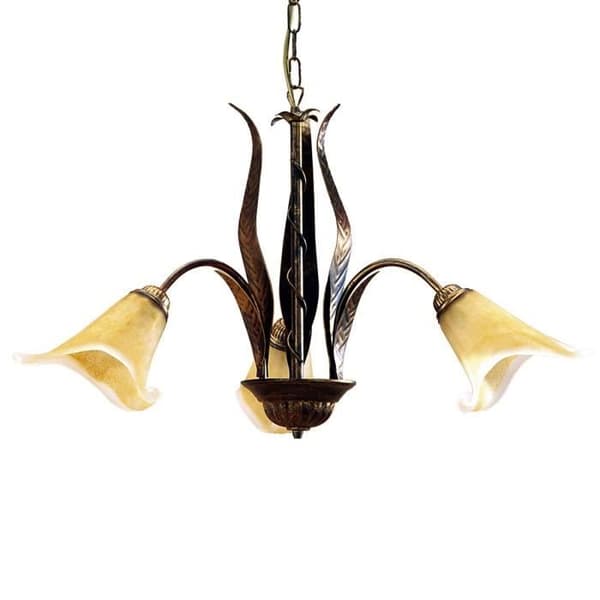 Onli ALGA taklampa i metall och glas, 3x E14