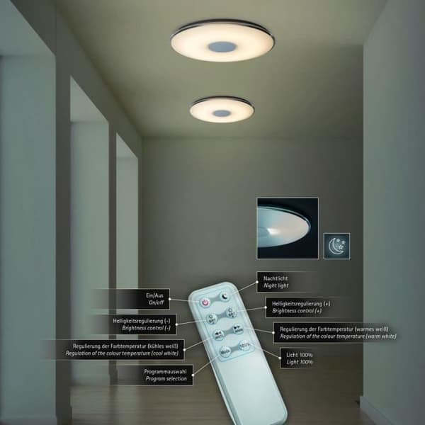 vit led taklampa 45w 4000lm rund