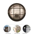 Miniatyrbild 3 av 4: Taklampa utomhus - VELAMP - BUBBLA - Runt hyttventil - IP44 - E27 max 60W - Svart