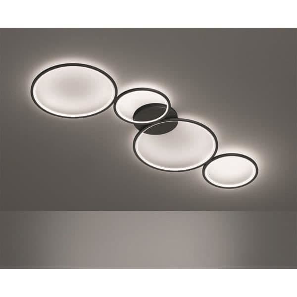 Trio Rondo designer taklampa Black Metal 622610432