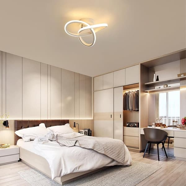 OBOSOE Modern LED-Taklampa 22W, 2500LM, Klöverform, Varmvitt 3000K, 25 cm