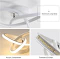 Miniatyrbild 5 av 9: OBOSOE Modern LED-Taklampa 22W, 2500LM, Klöverform, Varmvitt 3000K, 25 cm