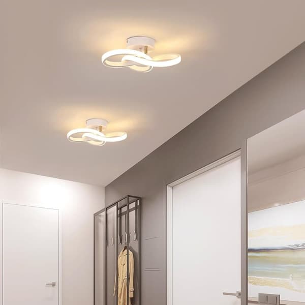 OBOSOE Modern LED-Taklampa 22W, 2500LM, Klöverform, Varmvitt 3000K, 25 cm