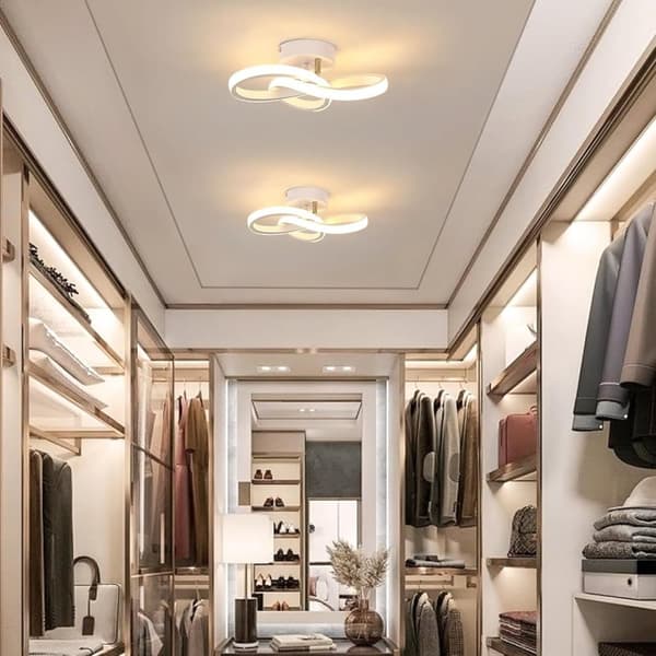 OBOSOE Modern LED-Taklampa 22W, 2500LM, Klöverform, Varmvitt 3000K, 25 cm