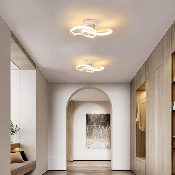 OBOSOE Modern LED-Taklampa 22W, 2500LM, Klöverform, Varmvitt 3000K, 25 cm