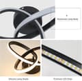 Miniatyrbillede 3 af 7: Moderne LED loftslampe, 22W, 2500LM, Kløverformet, 26 cm