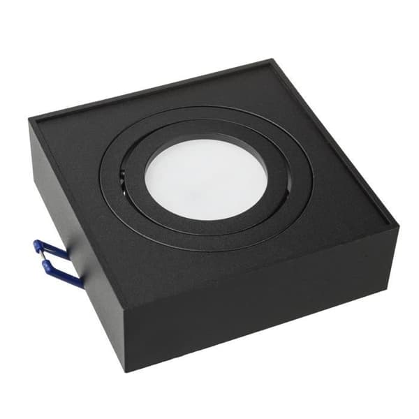 Maclean MCE464 B Plafonnier spot för ljuskällor MR16/GU10 svart 94x94x32 mm fyrkantig aluminium