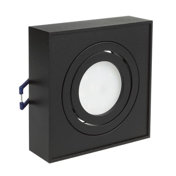 Maclean MCE464 B Plafonnier spot för ljuskällor MR16/GU10 svart 94x94x32 mm fyrkantig aluminium