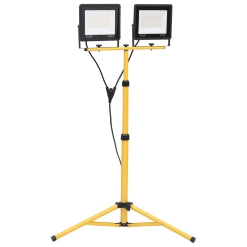 Strålkastare med stativ 2x100 W LED varmvit