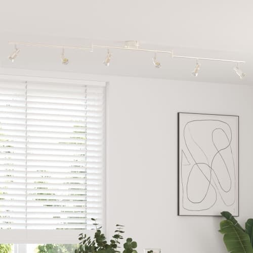 Takspotlight 6-vägs justerbar borstad nickel GU10