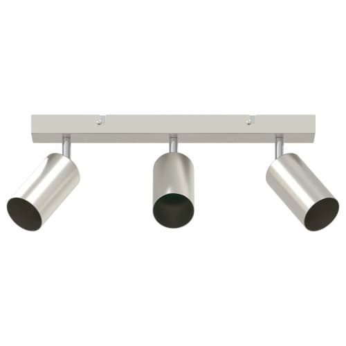 Takspotlight 3-vägs justerbar borstad nickel GU10