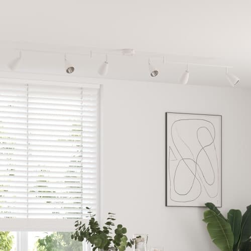 Takspotlight 6-vägs justerbar vit GU10