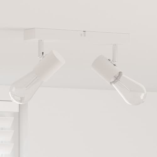 takspotlight 2-vägs justerbar vit E27
