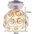Miniatyrbild 2 av 5: Takplafonder - 20 cm - Vit - E27 - Kristallmetall Taklampa - för vardagsrum, sovrum, korridor