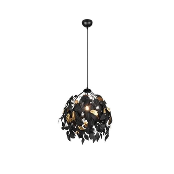 Takplafon - Reality - Leavy - Matt svart - Metall - 1 E27-lampa