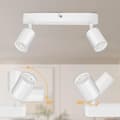 Miniatyrbild 3 av 8: Bomclap 2-armad LED Takspot Vit - GU10 Inbyggd Spotlight - Modern Svängbar Vit LED Taklampa - Justerbar Spot för Vardagsrum, Sovrum, Kök - Utan Medföl