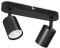 Pikkukuva 8 / 8: Deckenstrahler LED 2 Flammig - Deckenlampe Schwarz Strahler inom GU10 - LED Deckenleuchte Schwarz Spot - Wandstrahler Deckenspot für Wohnzimmer Schla