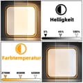 Miniatyrbillede 2 af 8: Bomclap Dæmpbart LED Loft i Hvid - 30 cm Firkantet Loftslampe med Fjernbetjening - 27 W Soveværelseslamper & Køkkenbelysning