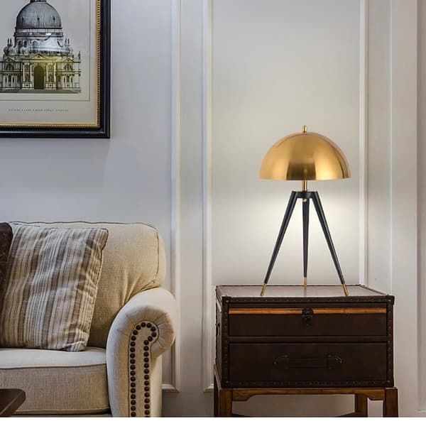 Bomclap Moderne Bordlampe - Minimalistisk Svampedesign til Soveværelse/Stue - Sengebordslampe til Villa & Kunstudstilling - Trident Spotlight