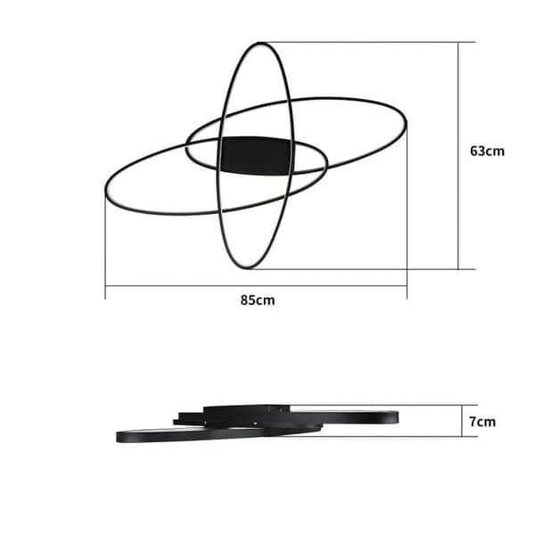 Bomclap LED Loftslampe 75W Dæmpbar med Fjernbetjening - Moderne Design til Stue, Soveværelse & Køkken